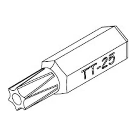 Bradley Bradley Partition T25 Torx Bit, Steel - HW101030
